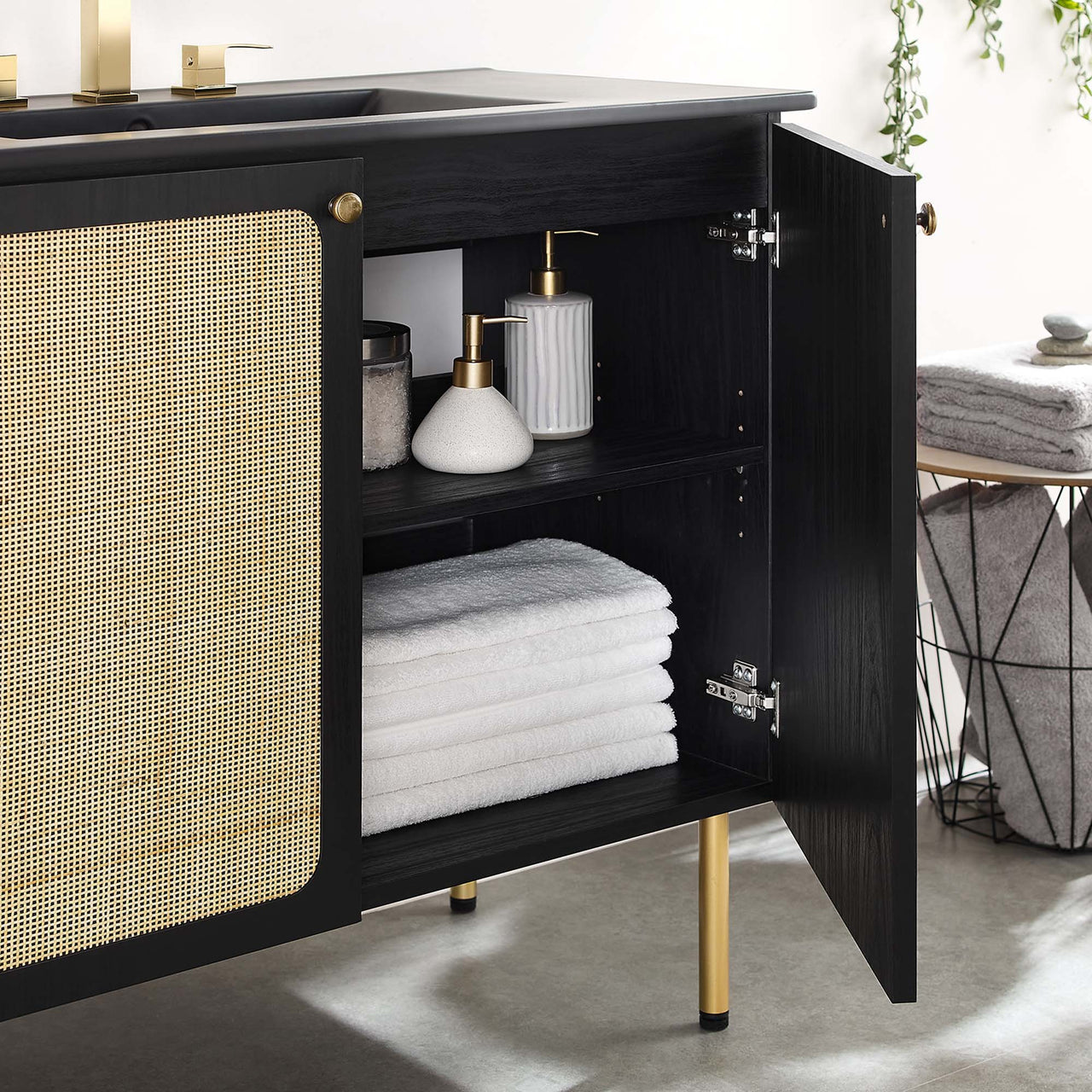 Calden Vanity Unit, Large, Black