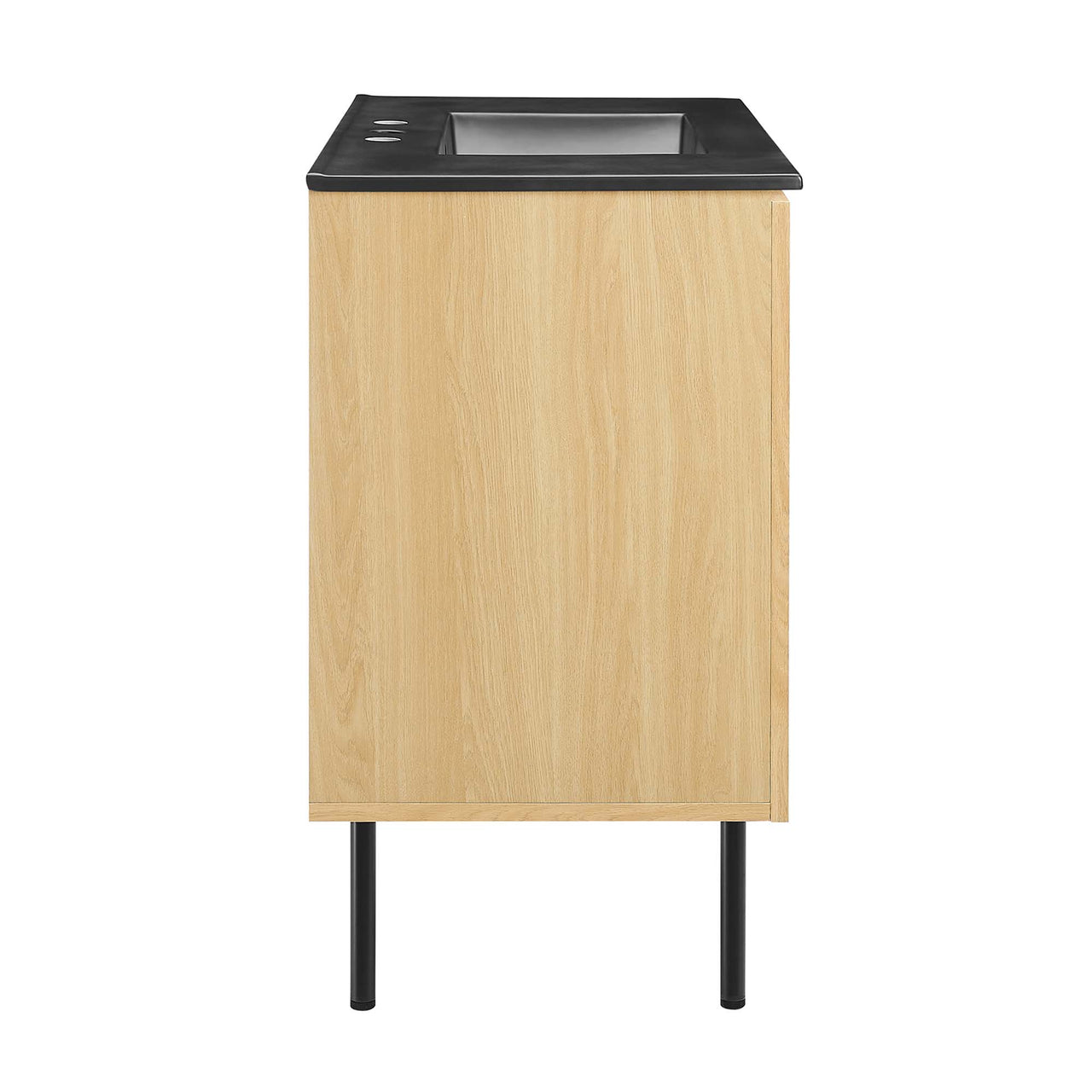Calden Vanity Unit, Large, Oak & Black
