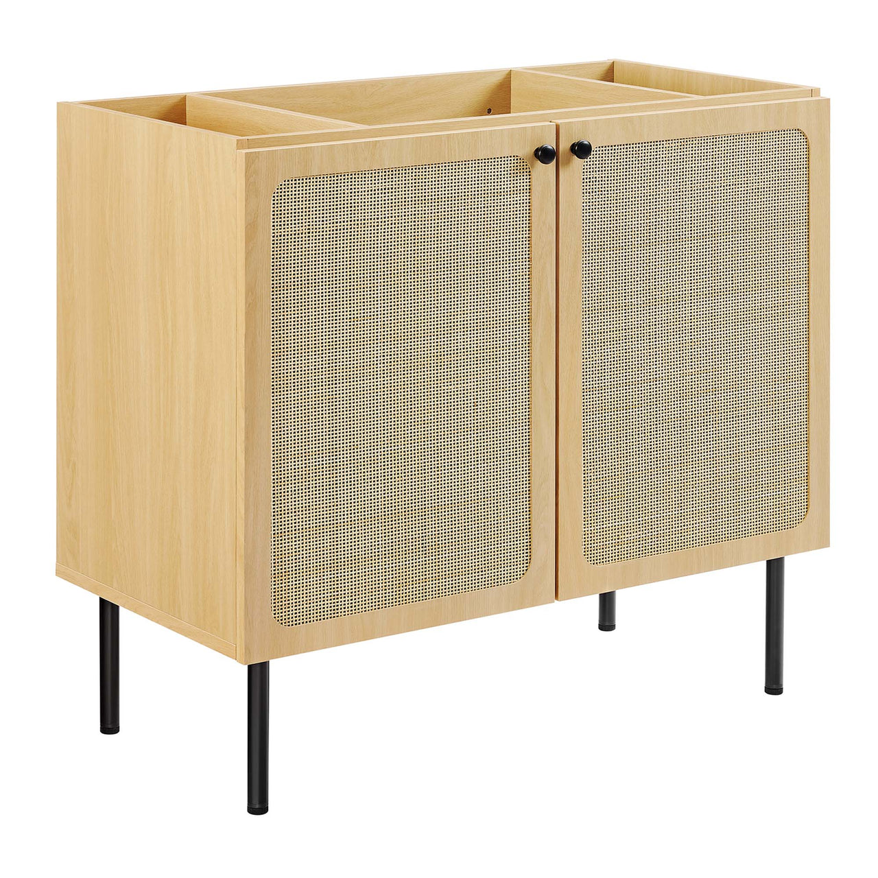 Calden Vanity Unit, Large, Oak & Black
