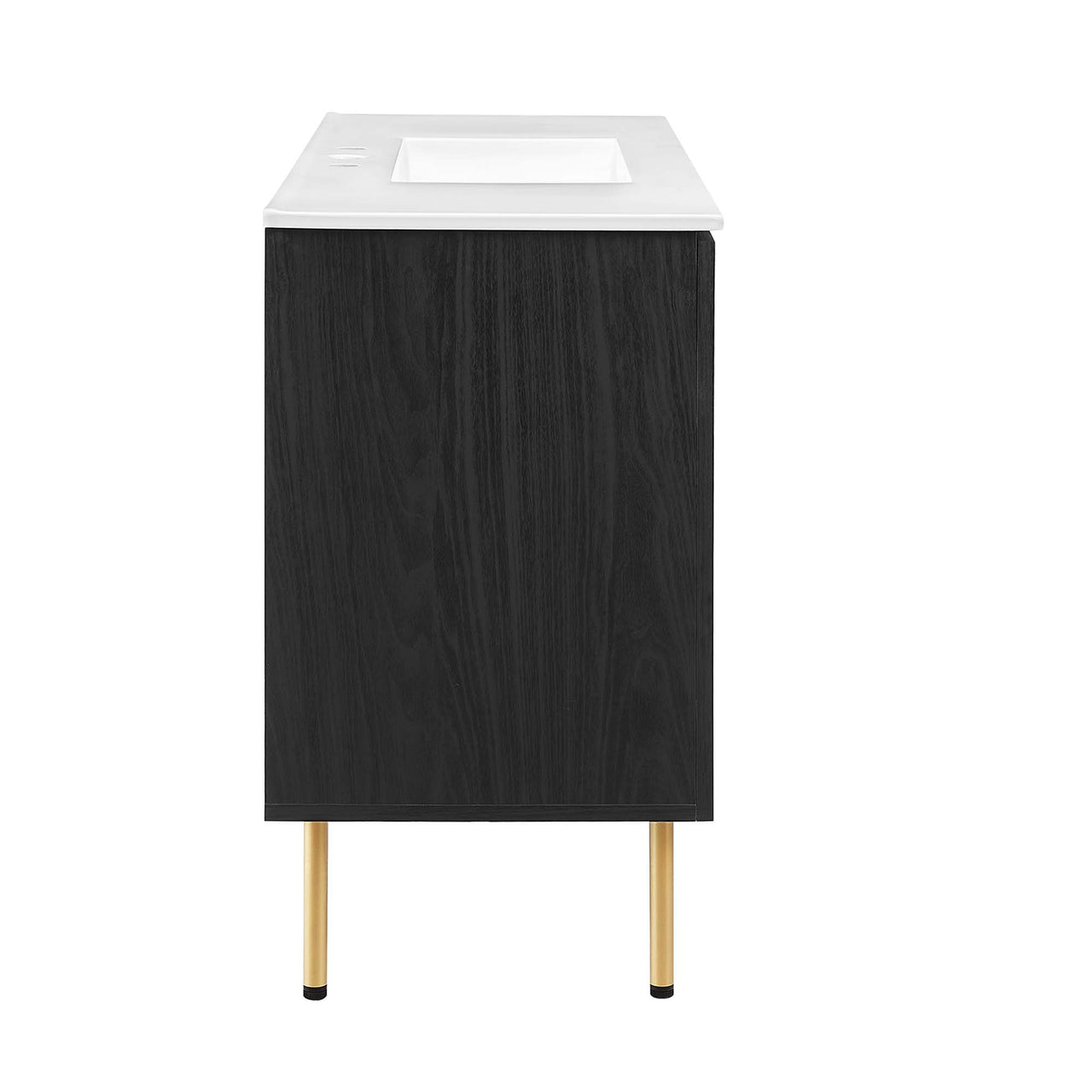 Calden Single Sink Vanity Unit, Extra Large, Black & White