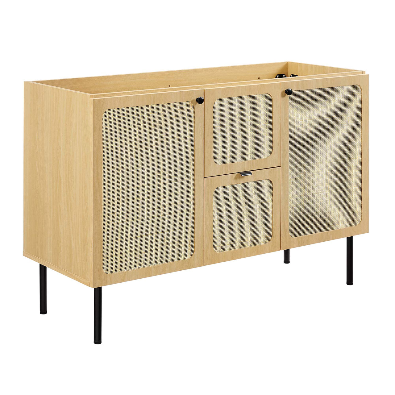 Calden Single Sink Vanity Unit, Extra Large, Oak & White