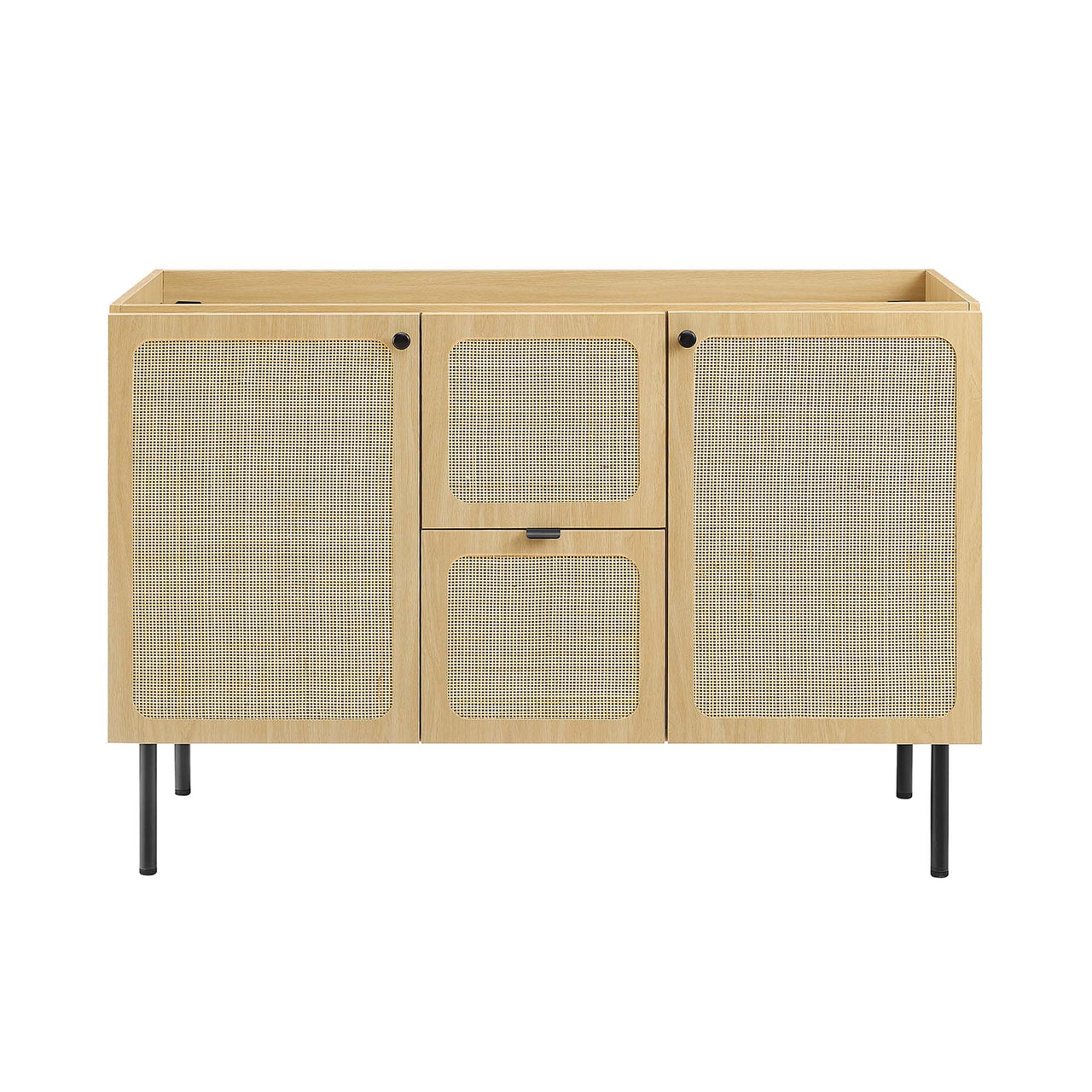 Calden Single Sink Vanity Unit, Extra Large, Oak & White