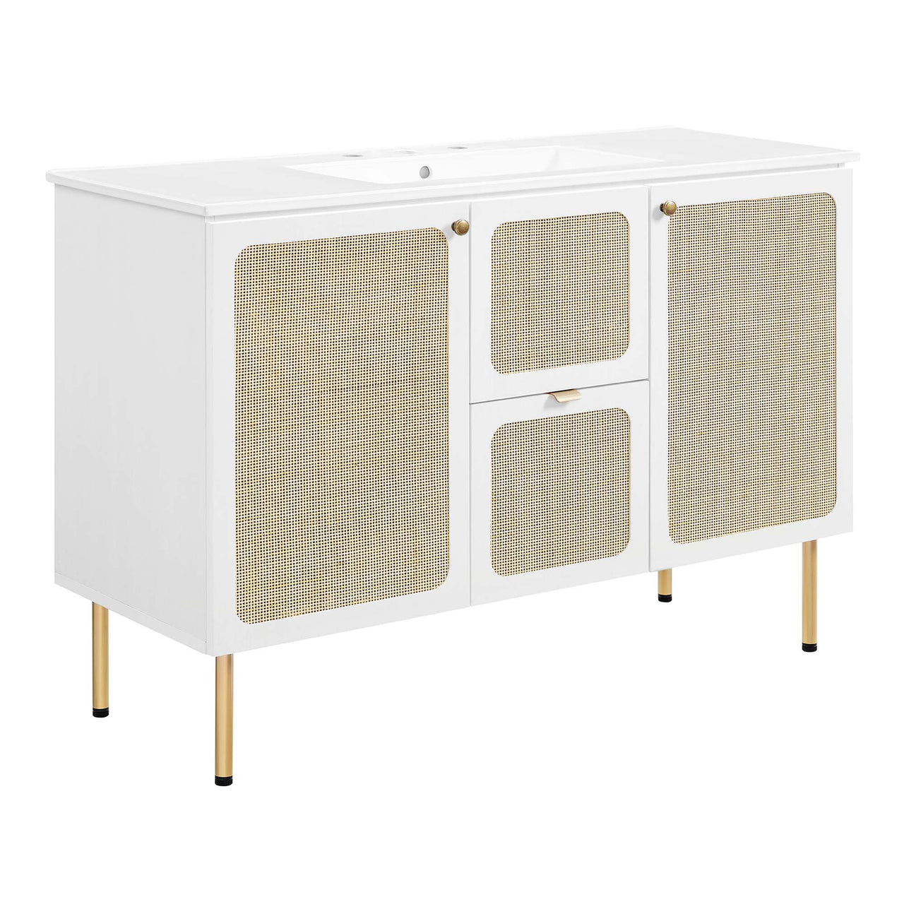 Calden Single Sink Vanity Unit, Extra Large, White