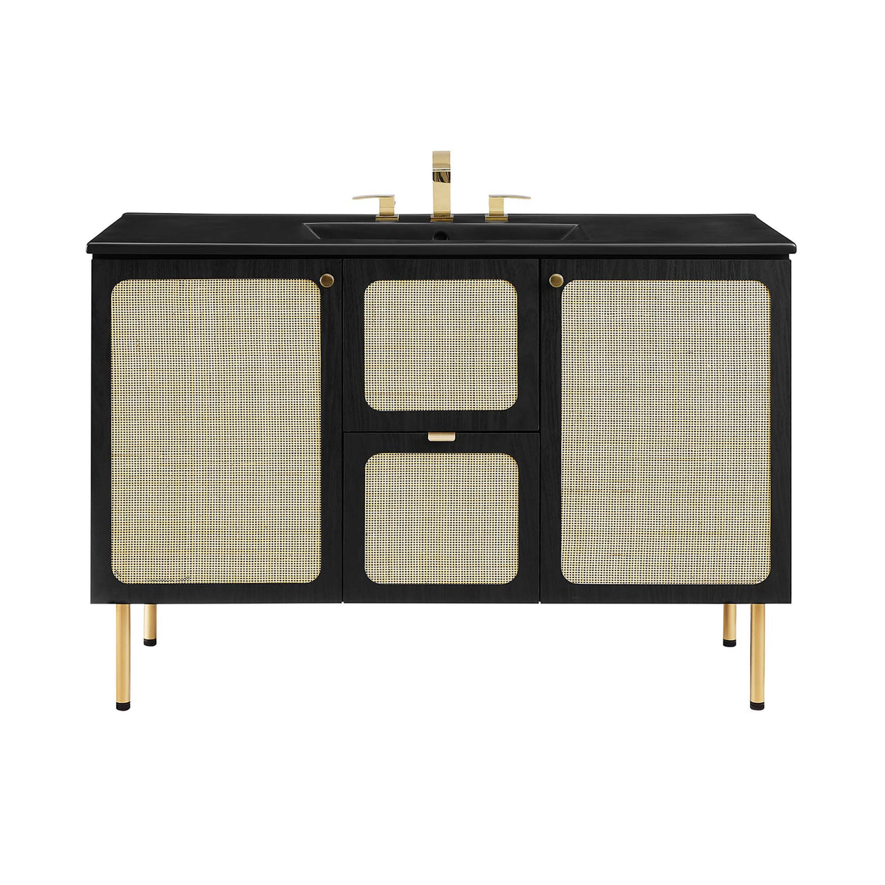 Calden Single Sink Vanity Unit, Extra Large, Black