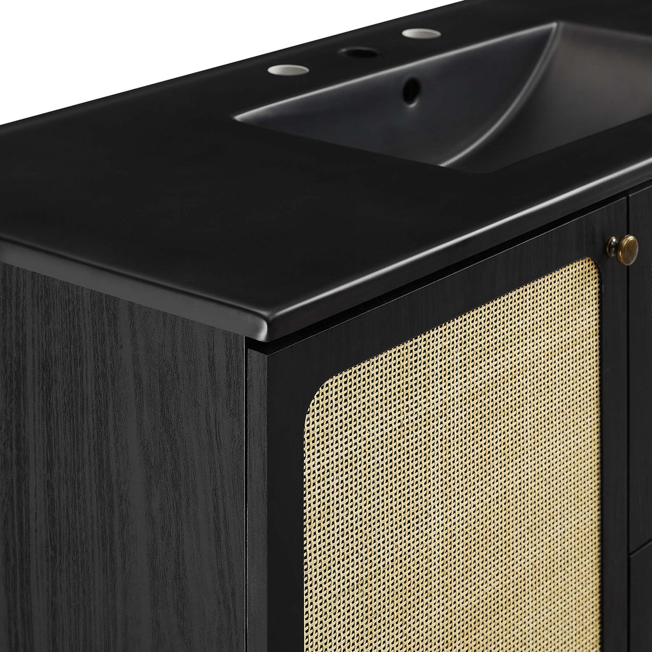 Calden Single Sink Vanity Unit, Extra Large, Black