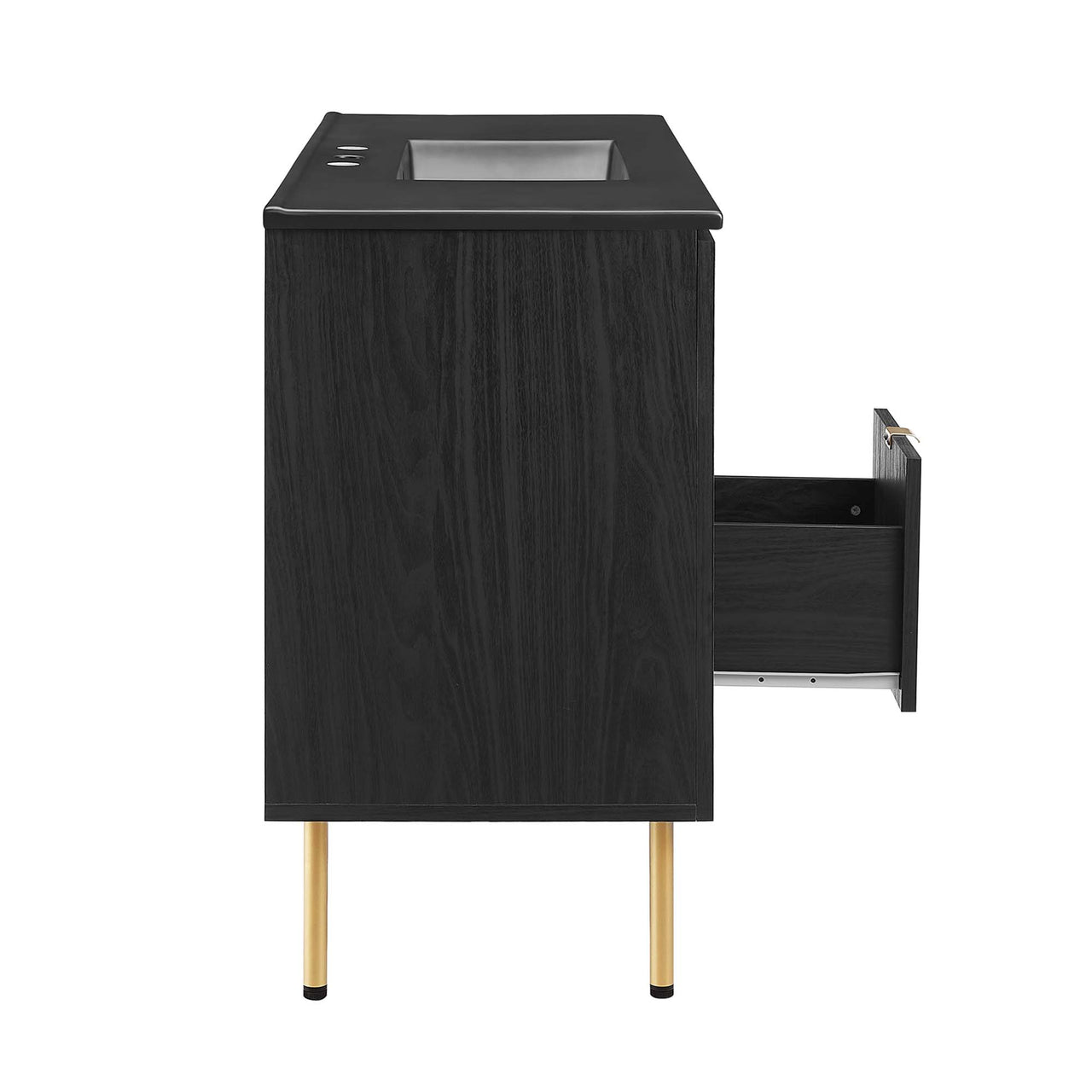 Calden Single Sink Vanity Unit, Extra Large, Black