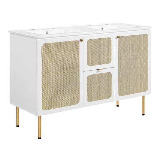 Calden Double Sink Vanity Unit, Extra Large, White