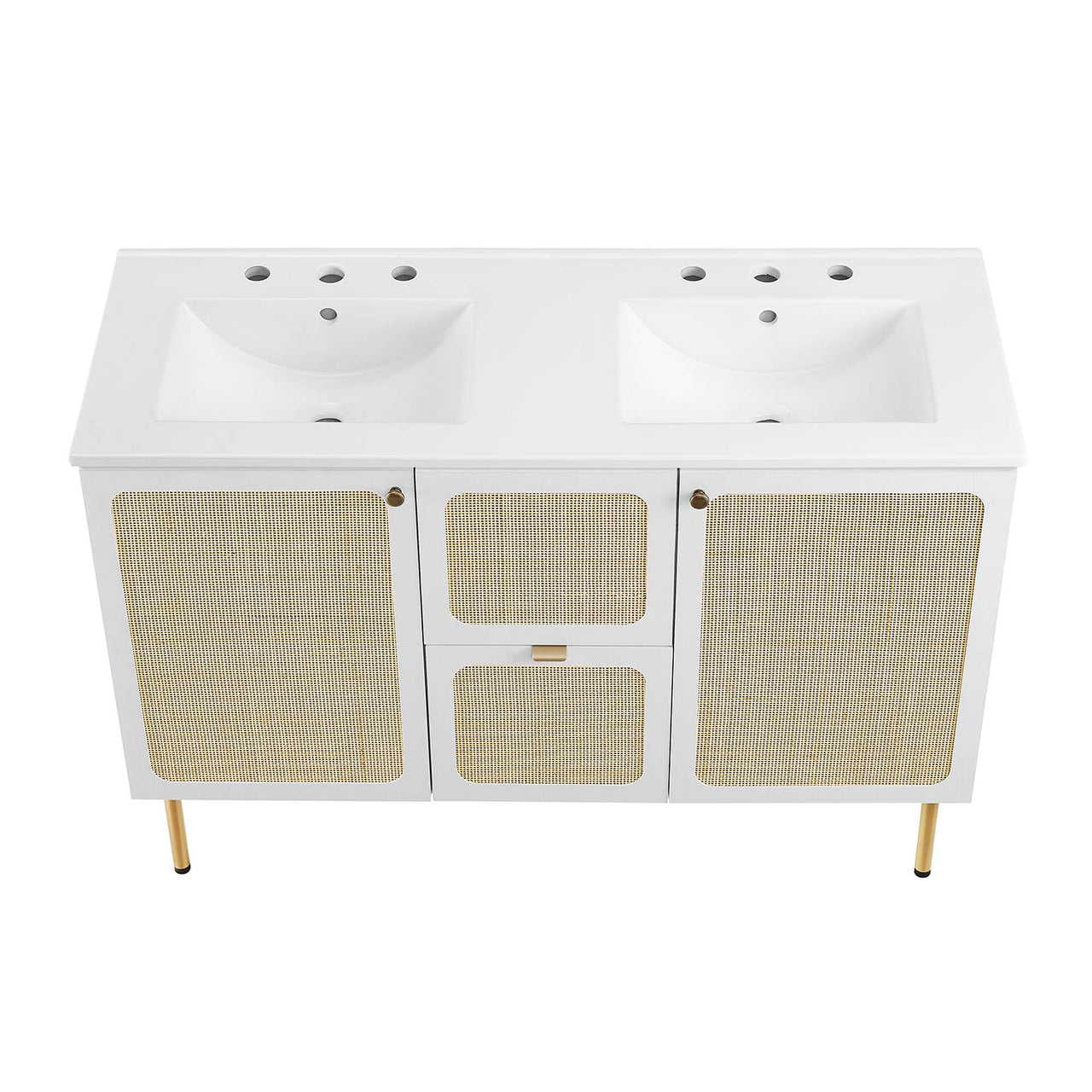 Calden Double Sink Vanity Unit, Extra Large, White