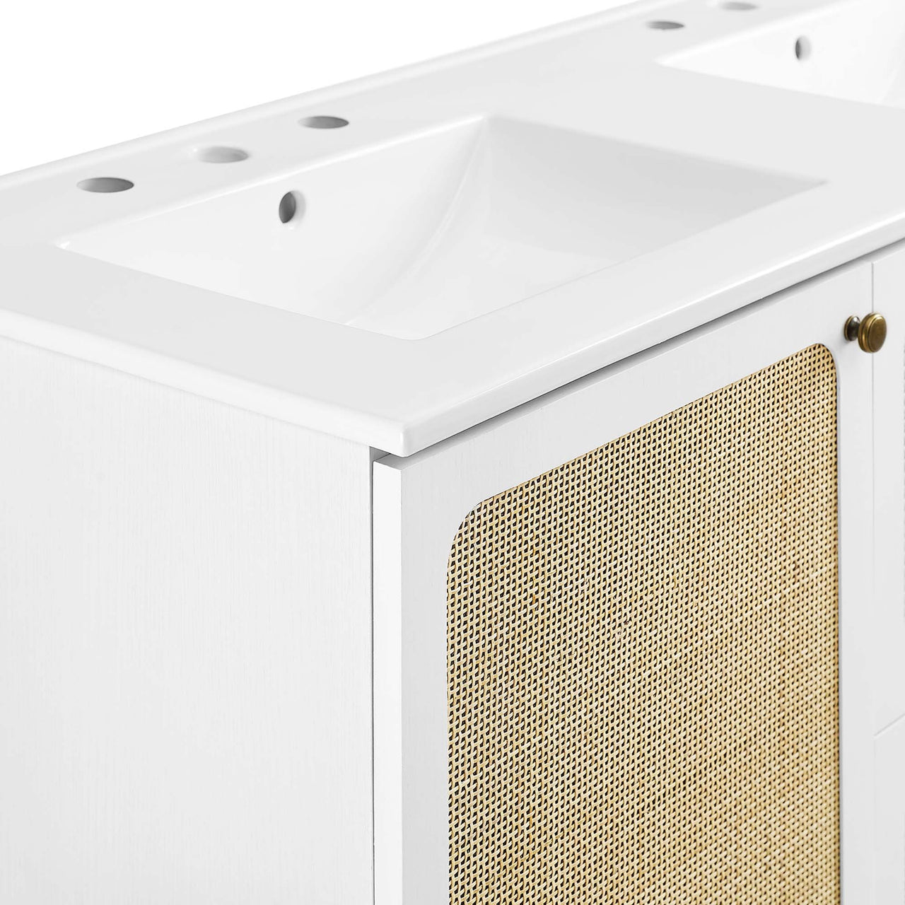 Calden Double Sink Vanity Unit, Extra Large, White