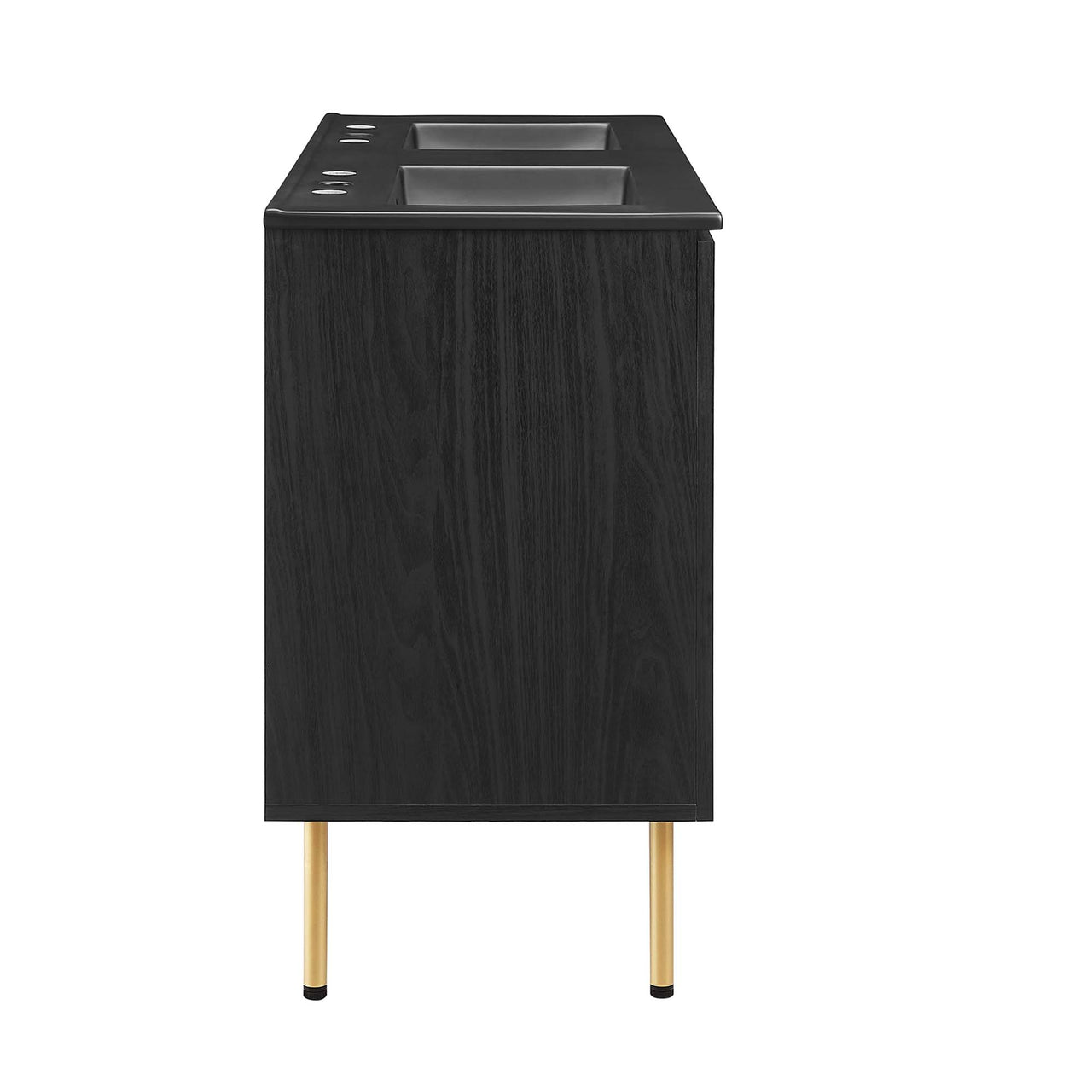 Calden Double Sink Vanity Unit, Extra Large, Black