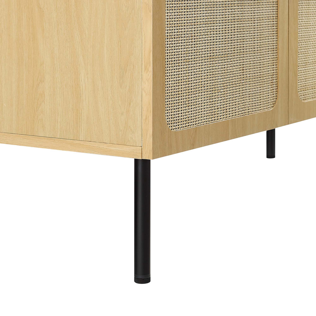 Calden Double Sink Vanity Unit, Extra Large, Oak & Black