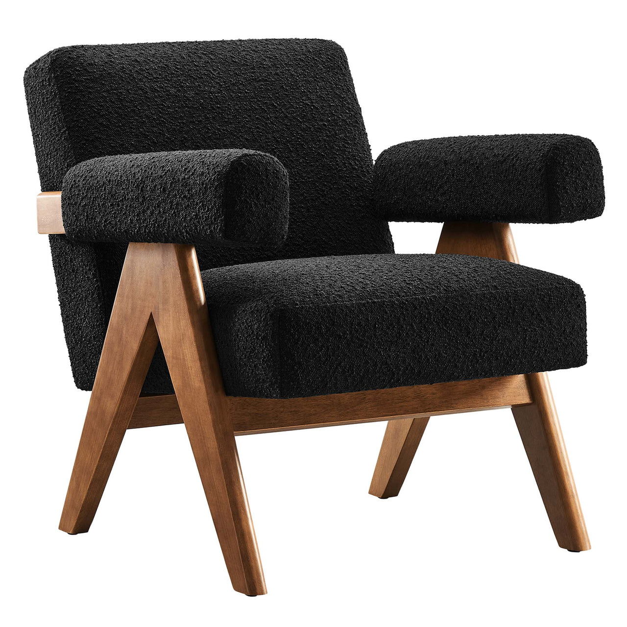 Serenel Boucle Armchair Set of 2, Black