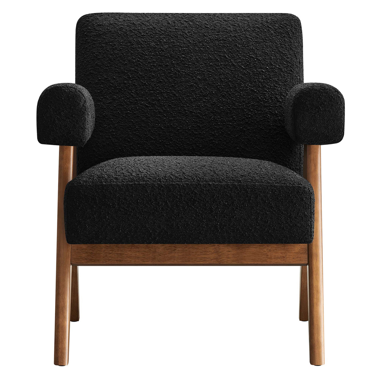 Serenel Boucle Armchair Set of 2, Black