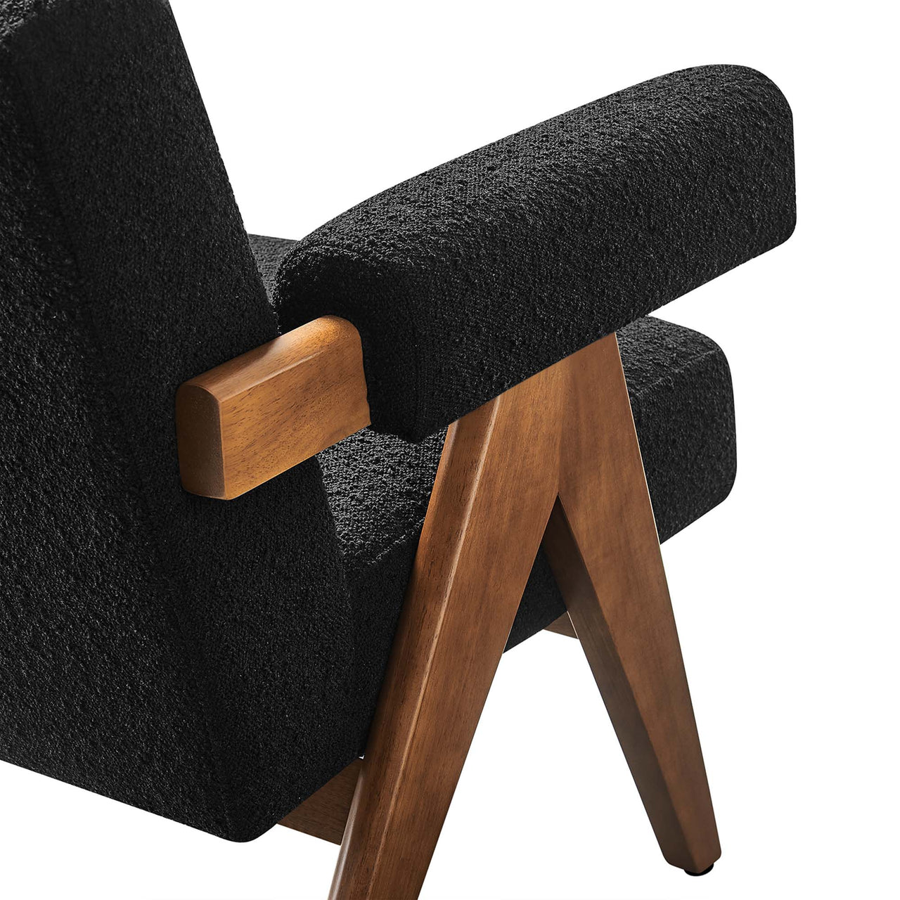 Serenel Boucle Armchair Set of 2, Black