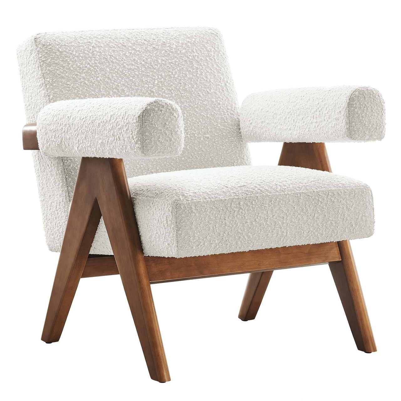Serenel Boucle Armchair Set of 2, Ivory