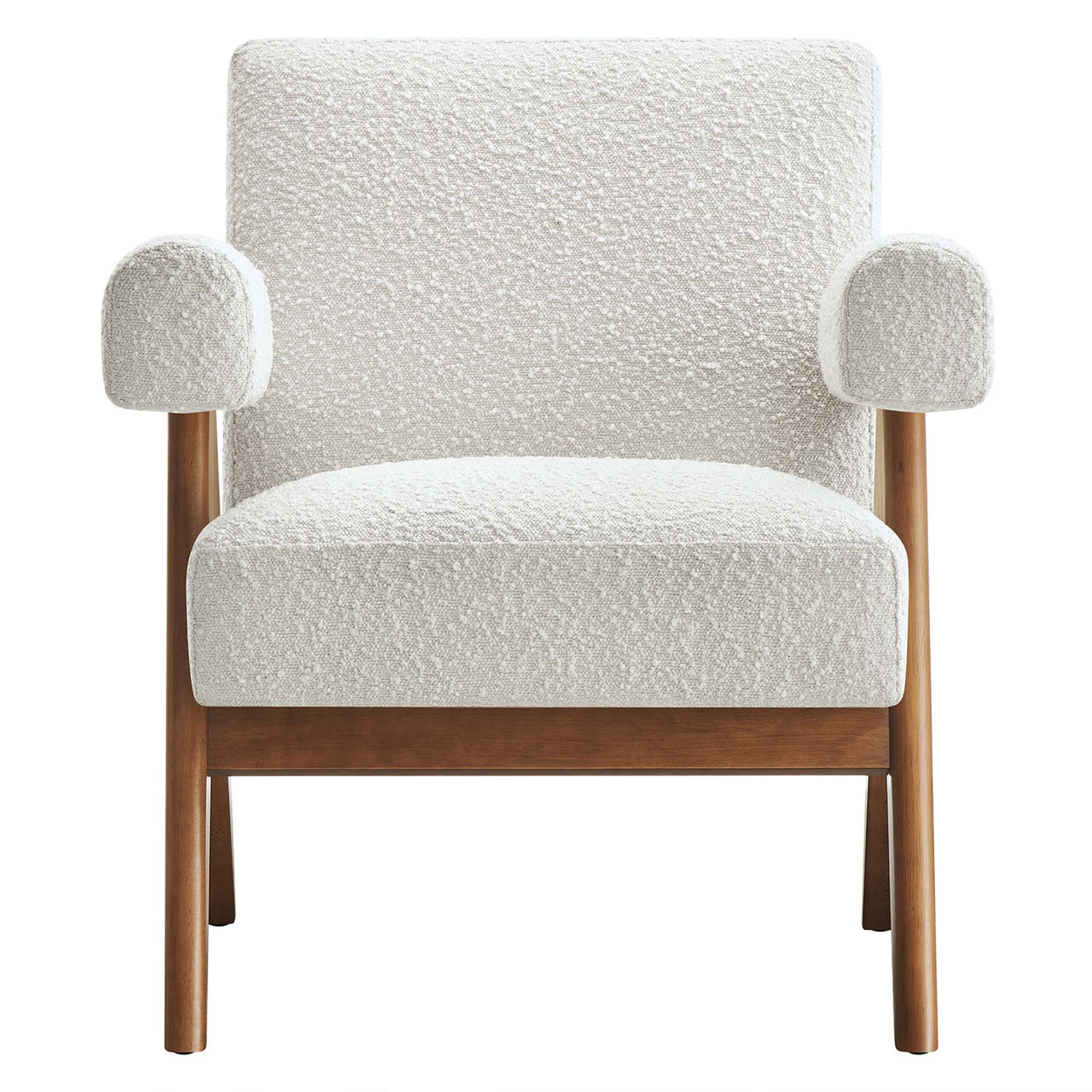 Serenel Boucle Armchair Set of 2, Ivory