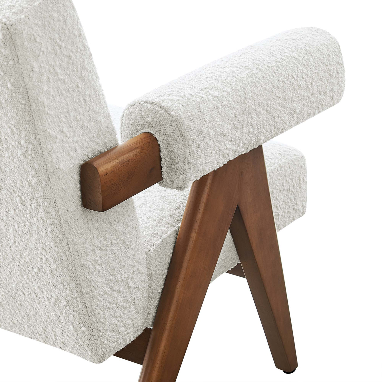 Serenel Boucle Armchair Set of 2, Ivory