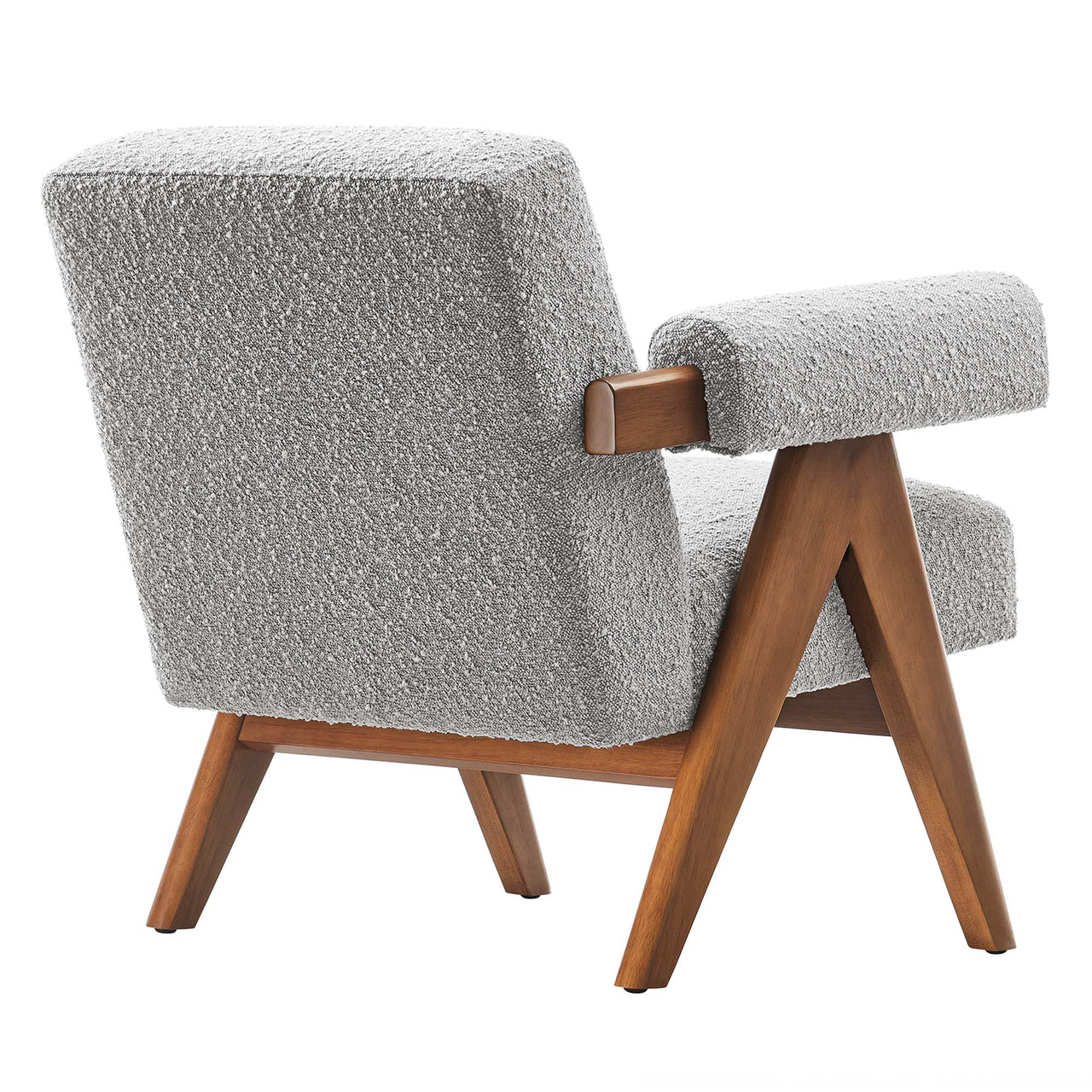 Serenel Boucle Armchair Set of 2, Light Gray