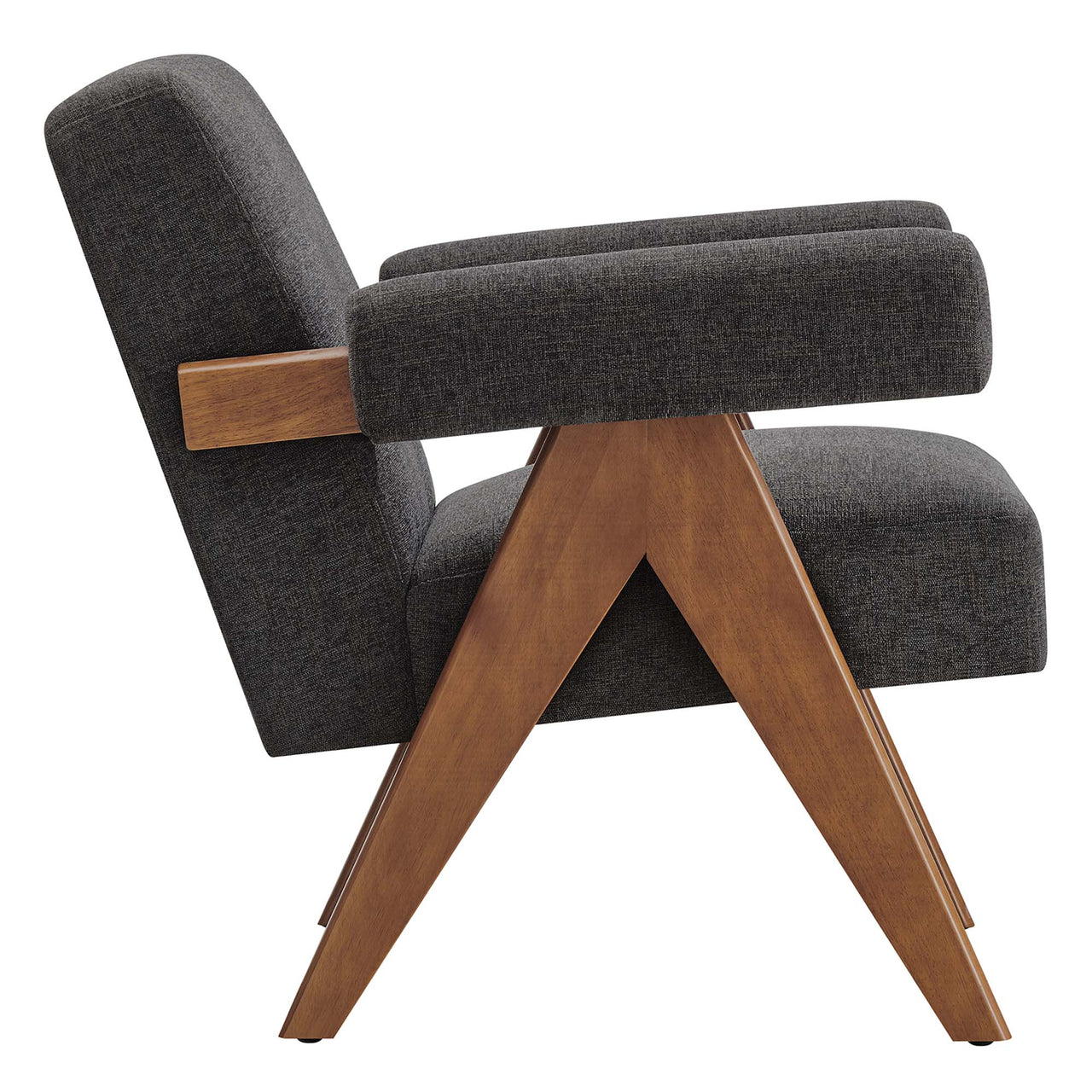Serenel Fabric Armchair Set of 2, Dark Gray
