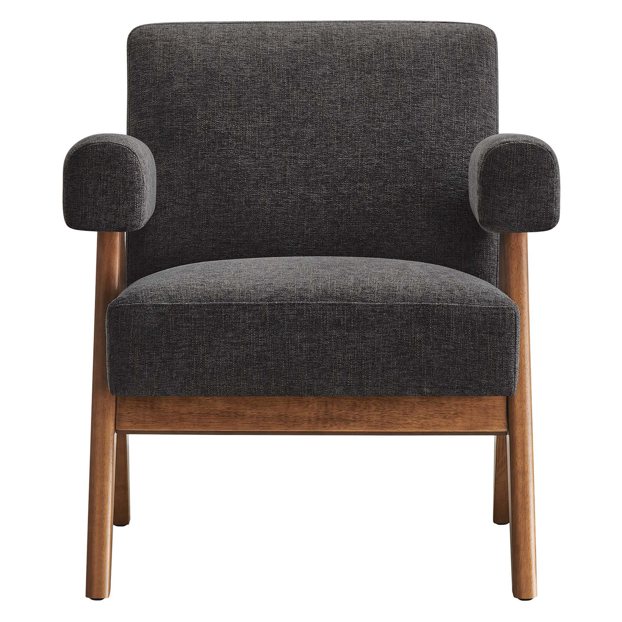 Serenel Fabric Armchair Set of 2, Dark Gray