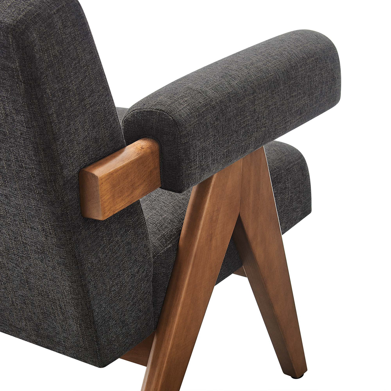 Serenel Fabric Armchair Set of 2, Dark Gray