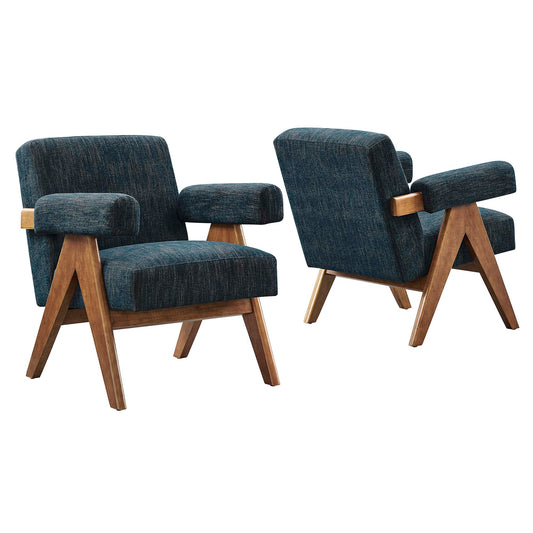 Serenel Fabric Armchair Set of 2, Azure