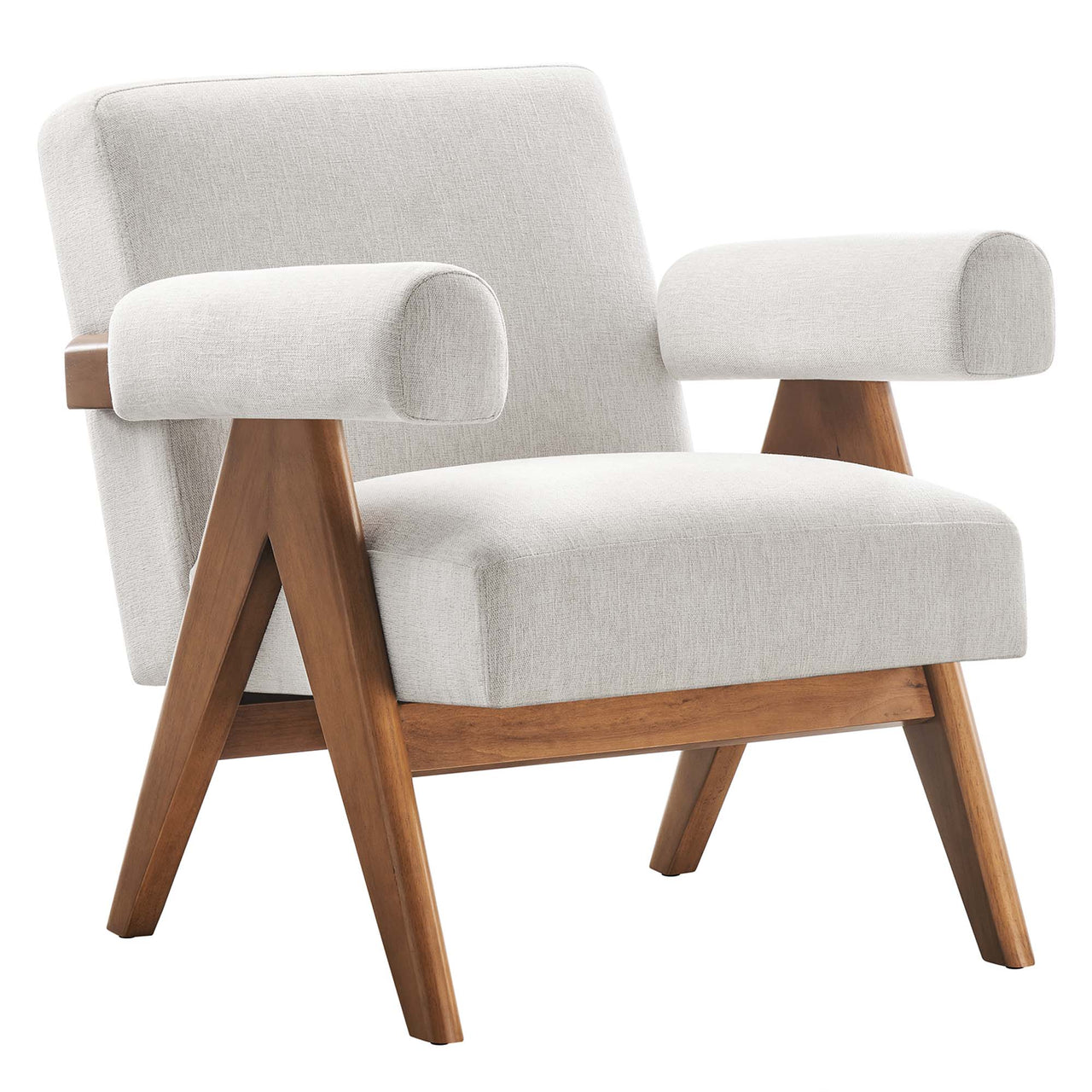 Serenel Fabric Armchair Set of 2, Ivory
