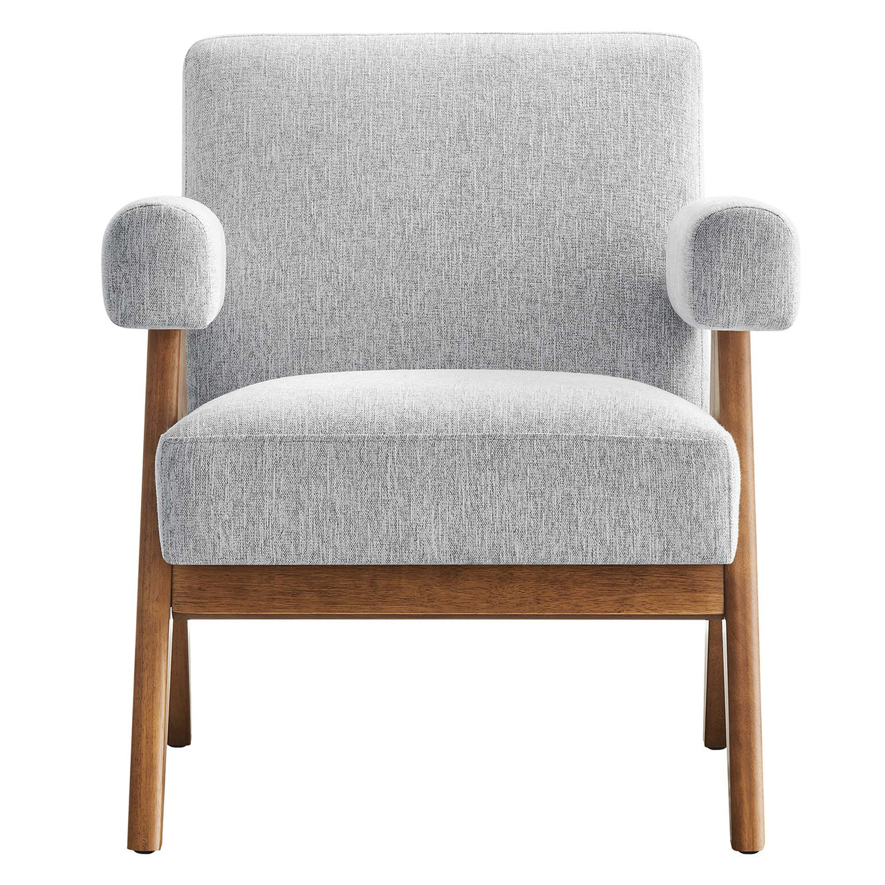 Serenel Fabric Armchair Set of 2, Light Gray