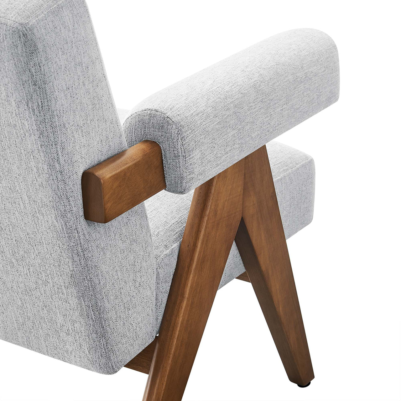 Serenel Fabric Armchair Set of 2, Light Gray