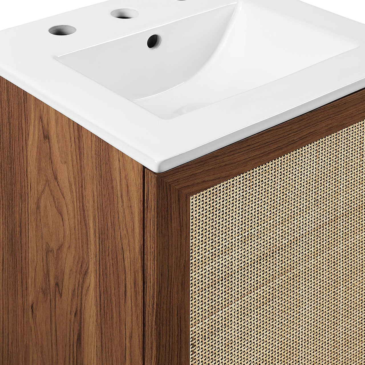 Marra Vanity Unit, Extra Small, Walnut & White