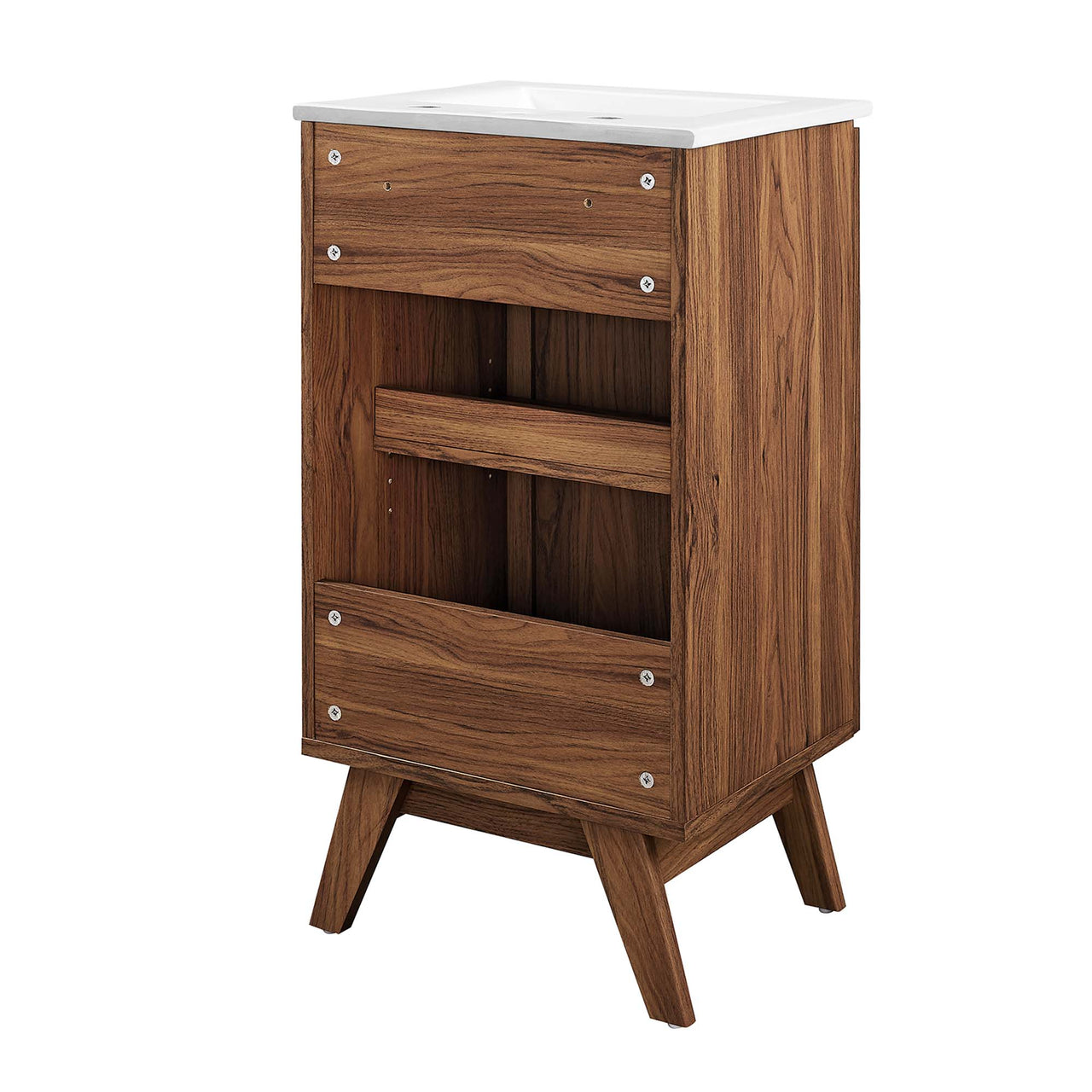 Marra Vanity Unit, Extra Small, Walnut & White