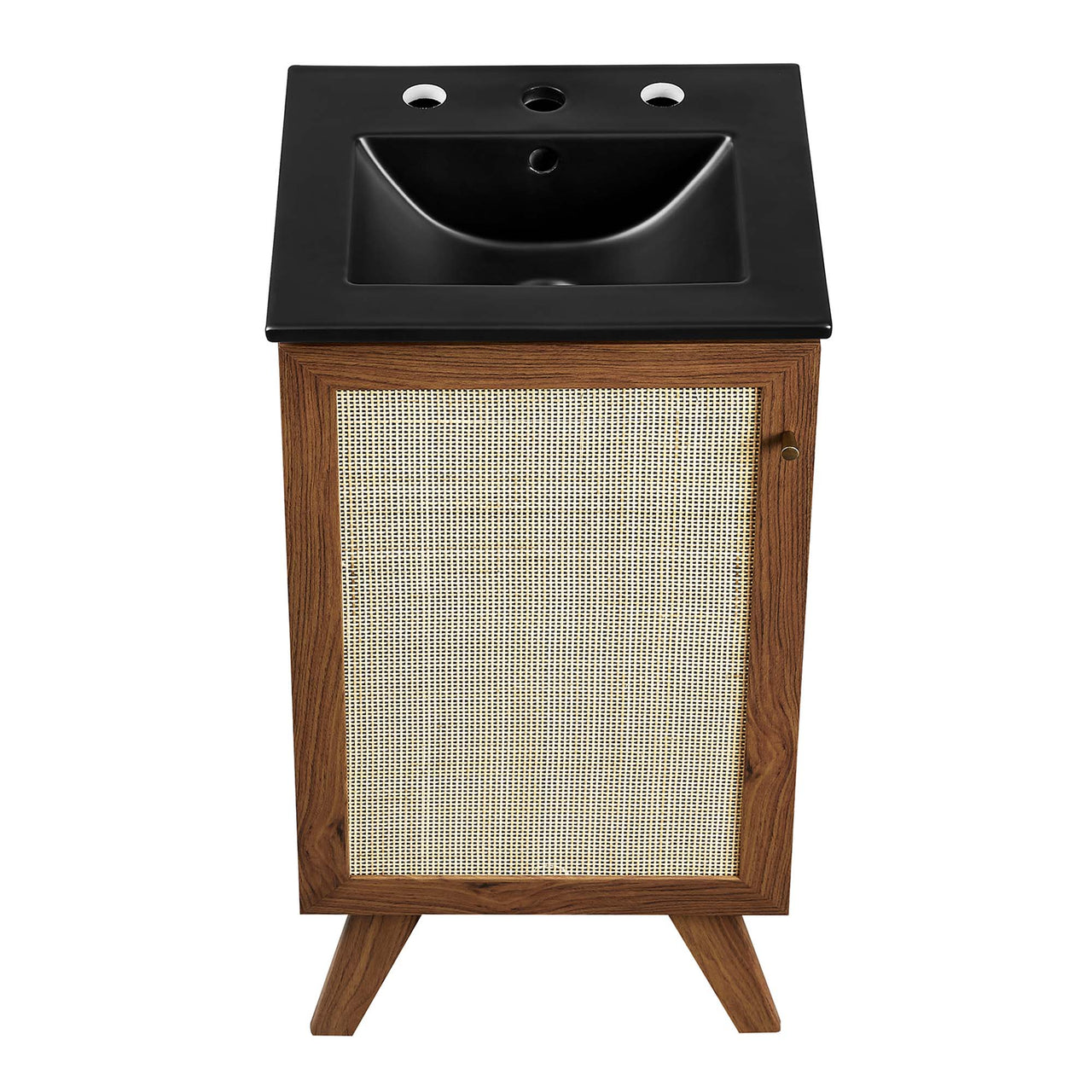 Marra Vanity Unit, Extra Small, Walnut & Black