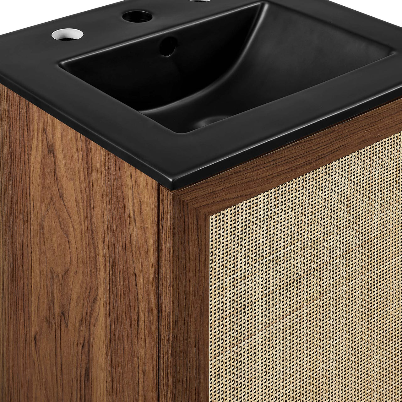 Marra Vanity Unit, Extra Small, Walnut & Black