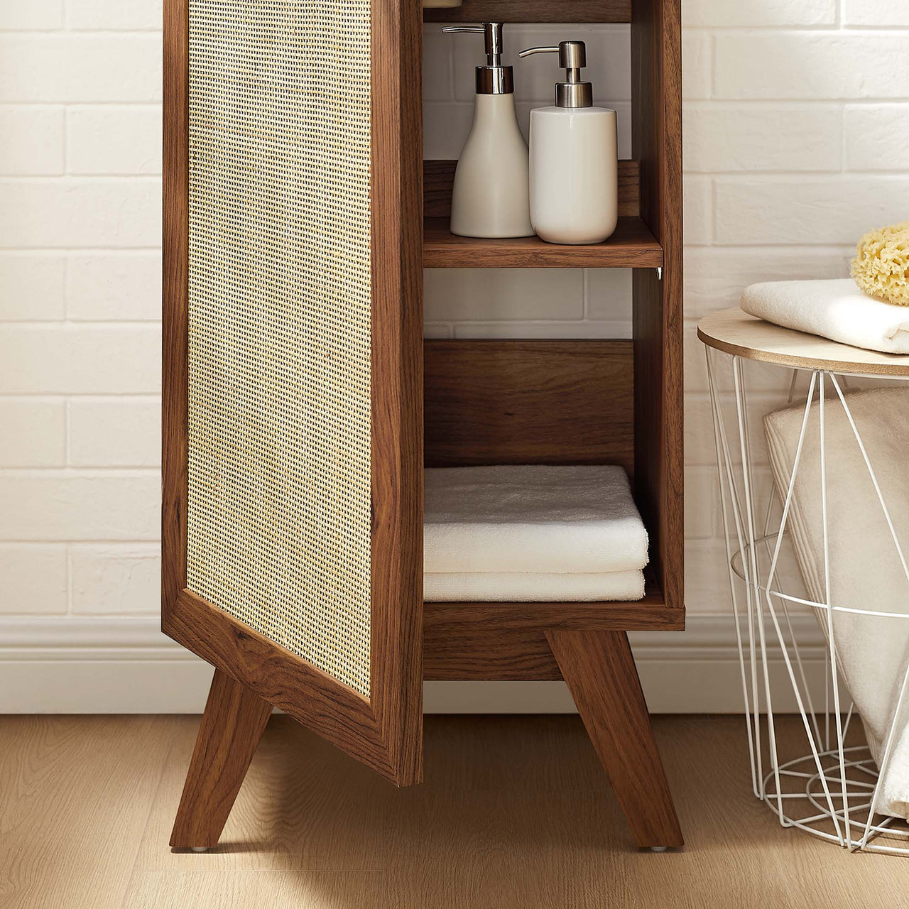 Marra Vanity Unit, Extra Small, Walnut & Black