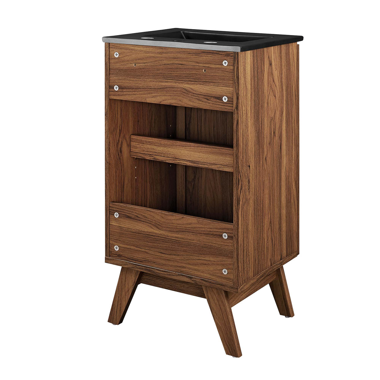 Marra Vanity Unit, Extra Small, Walnut & Black
