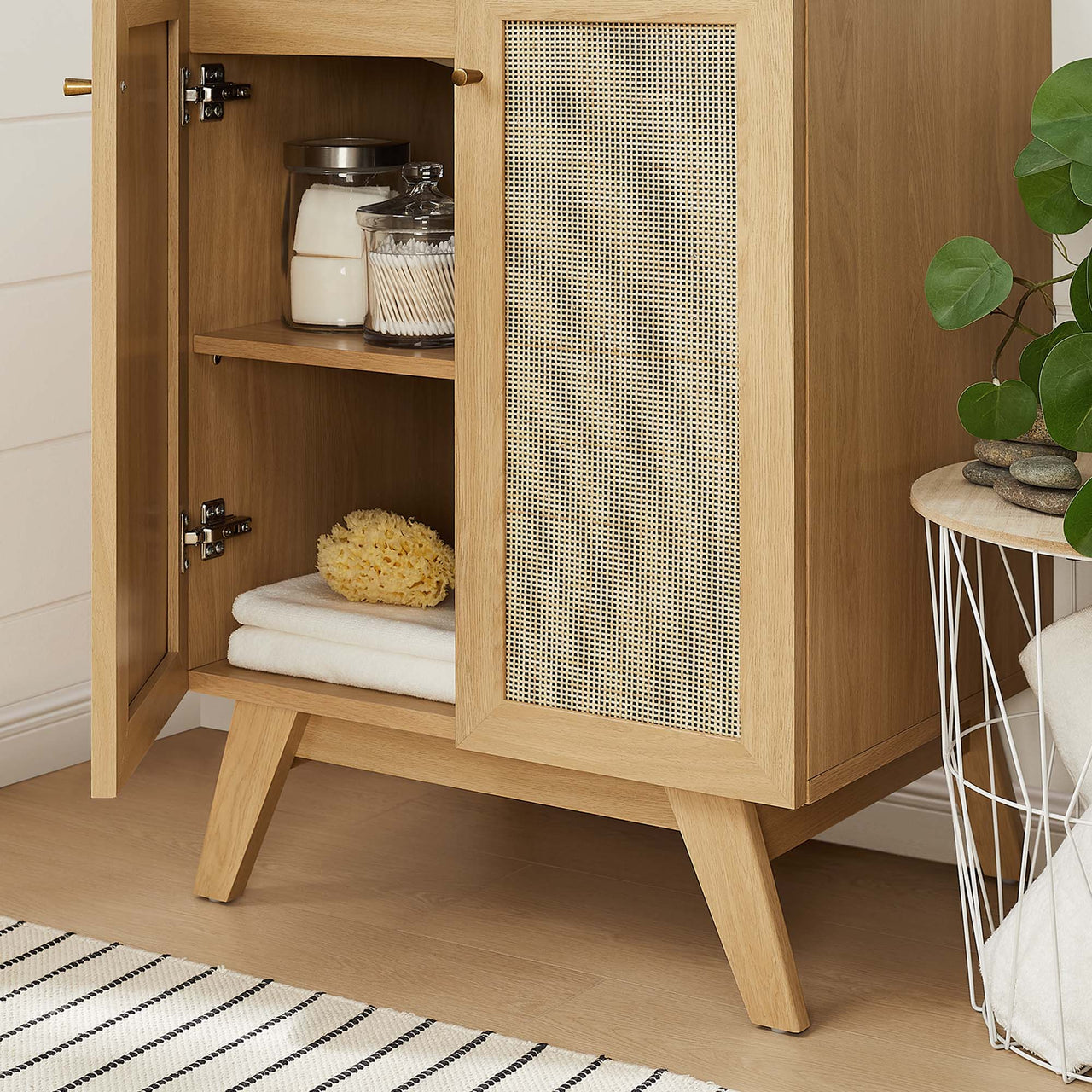 Marra Vanity Unit, Small, Oak & White