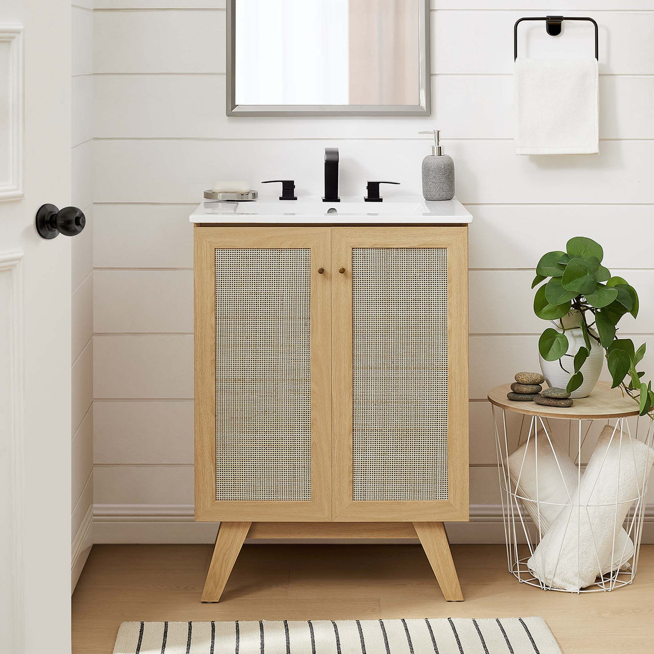 Marra Vanity Unit, Small, Oak & White