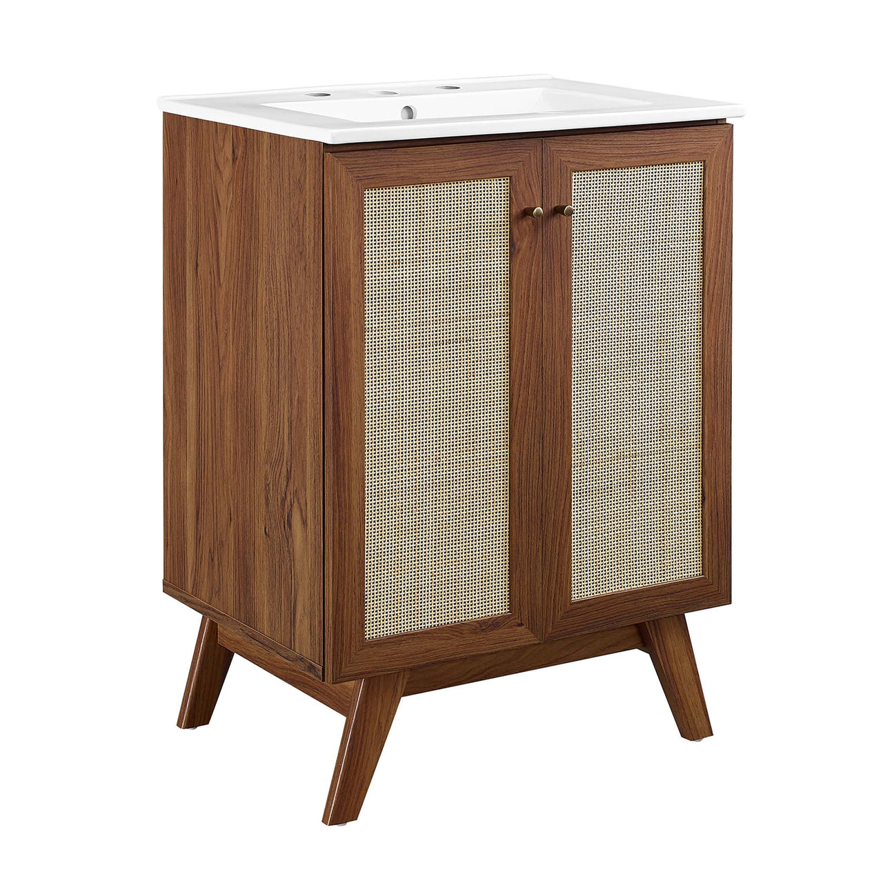 Marra Vanity Unit, Small, Walnut & White