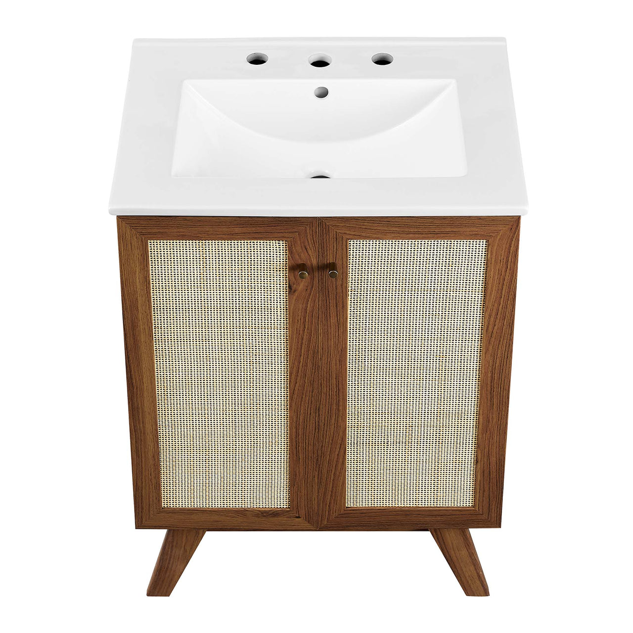 Marra Vanity Unit, Small, Walnut & White