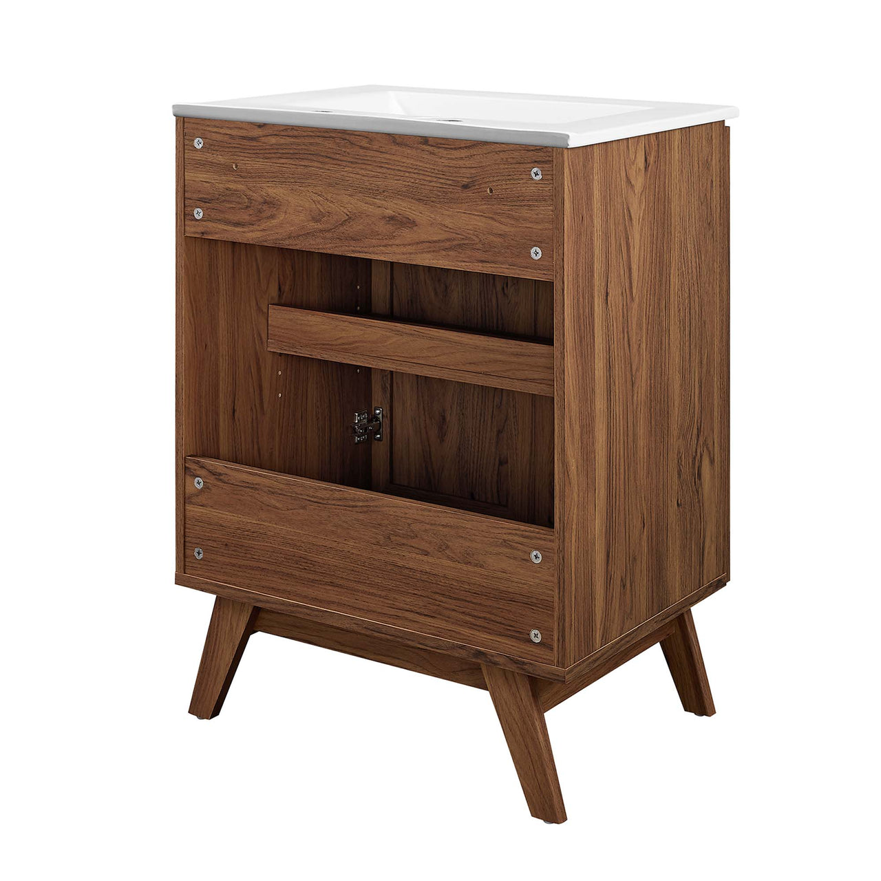 Marra Vanity Unit, Small, Walnut & White