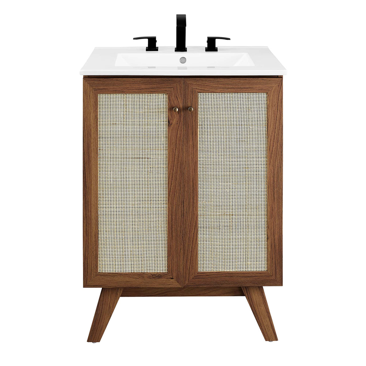 Marra Vanity Unit, Small, Walnut & White