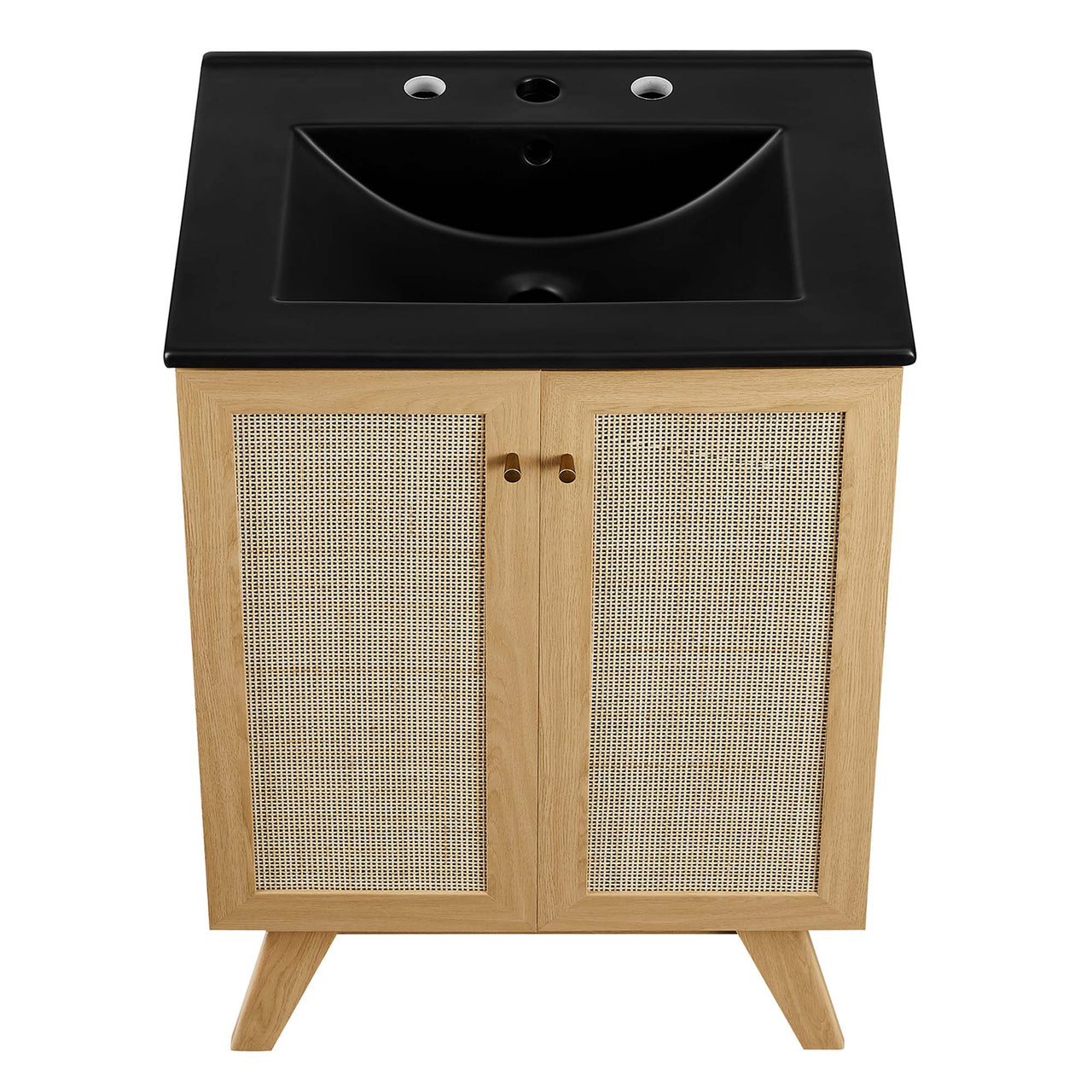 Marra Vanity Unit, Small, Oak & Black