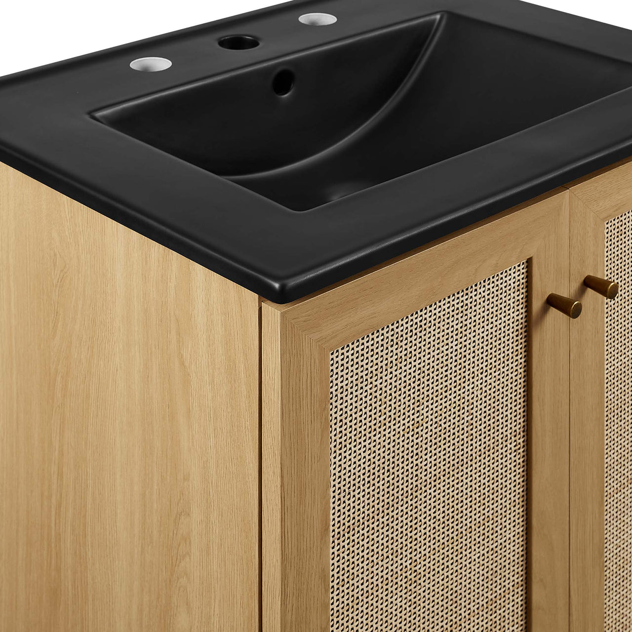 Marra Vanity Unit, Small, Oak & Black