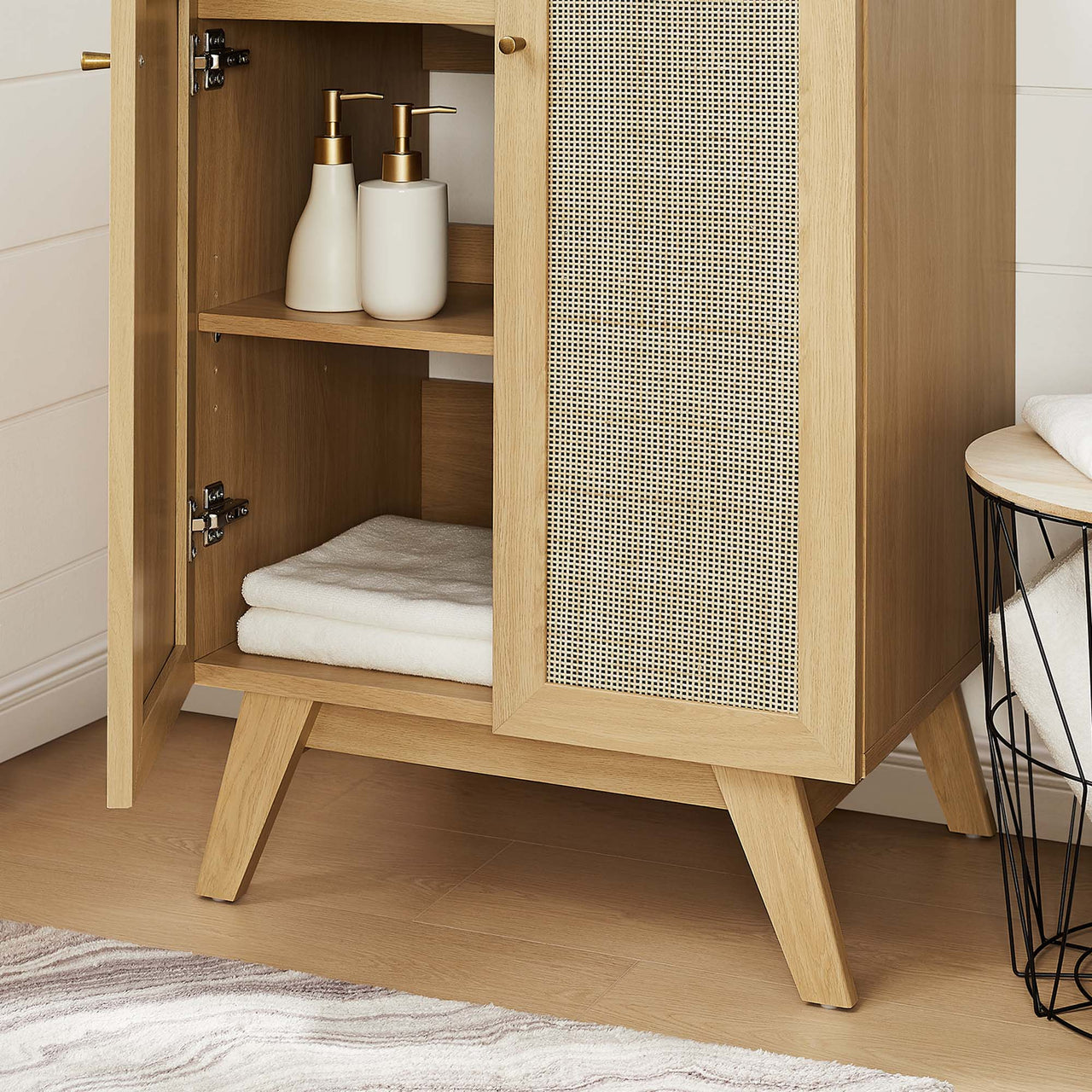 Marra Vanity Unit, Small, Oak & Black