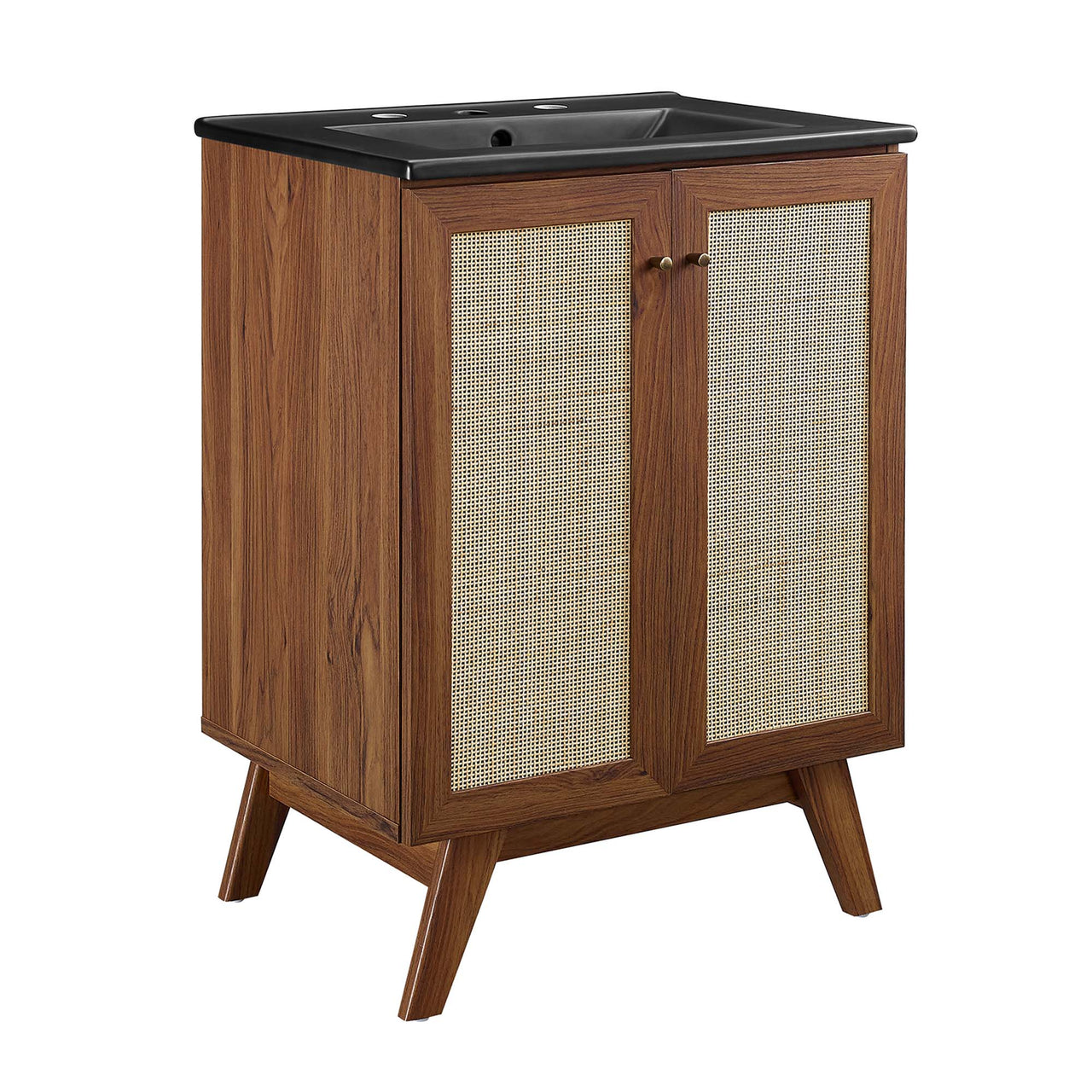 Marra Vanity Unit, Small, Walnut & Black