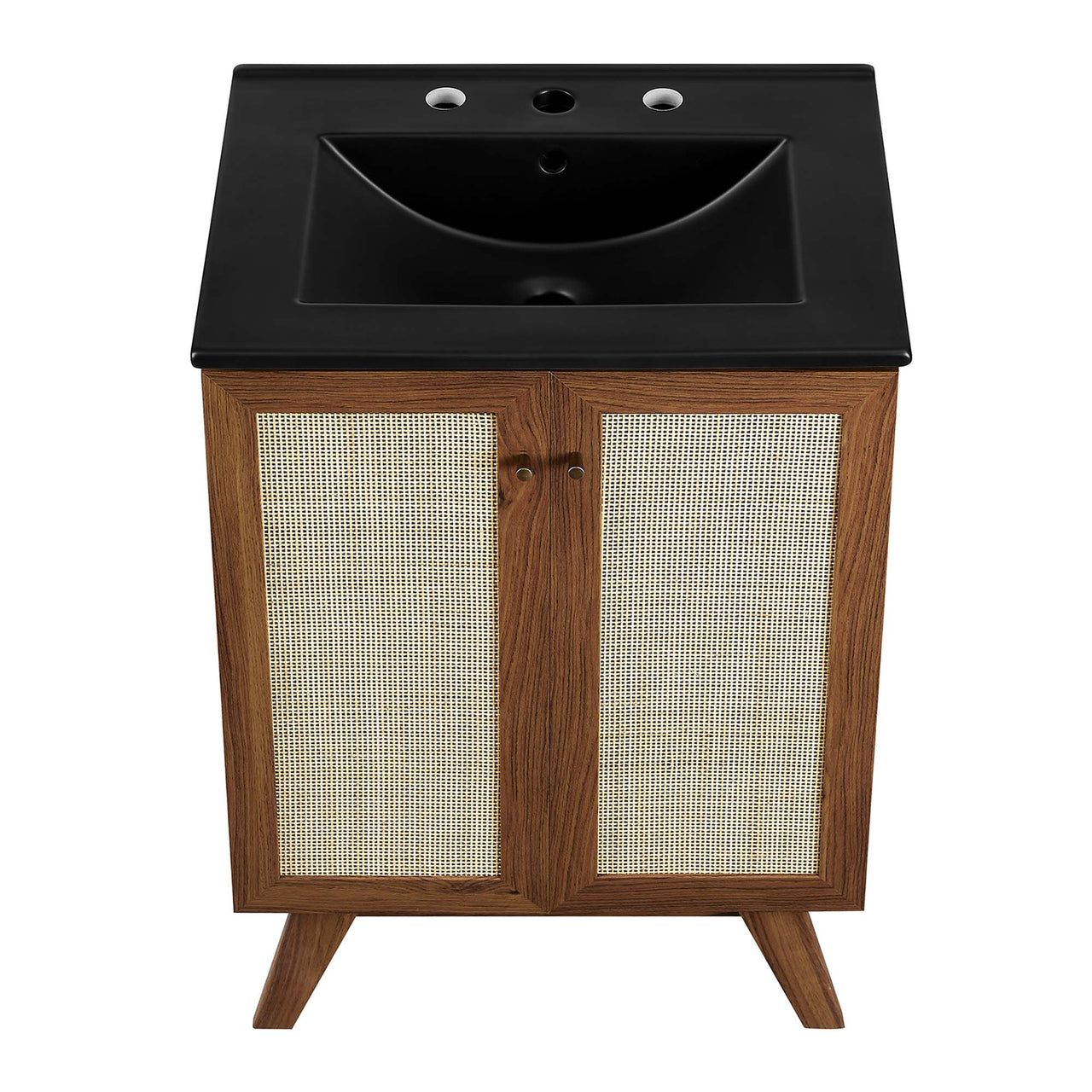 Marra Vanity Unit, Small, Walnut & Black