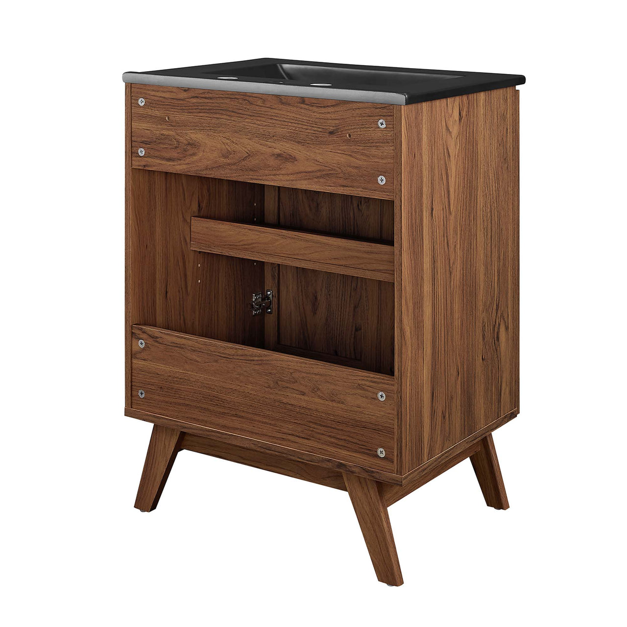 Marra Vanity Unit, Small, Walnut & Black