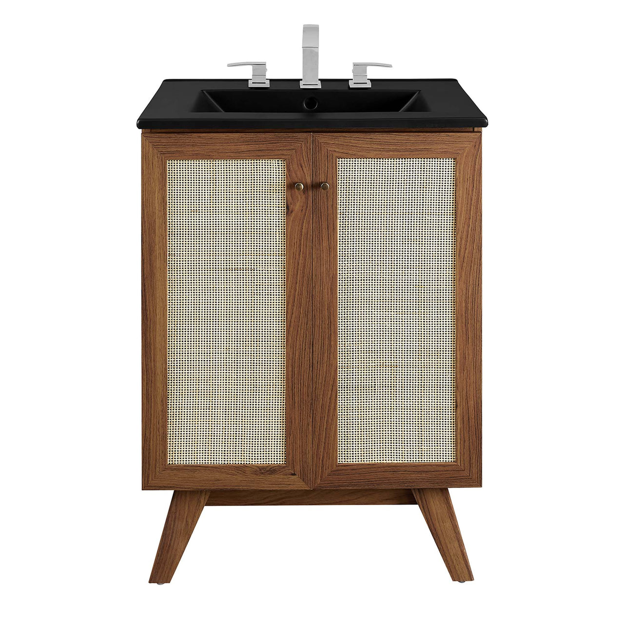 Marra Vanity Unit, Small, Walnut & Black