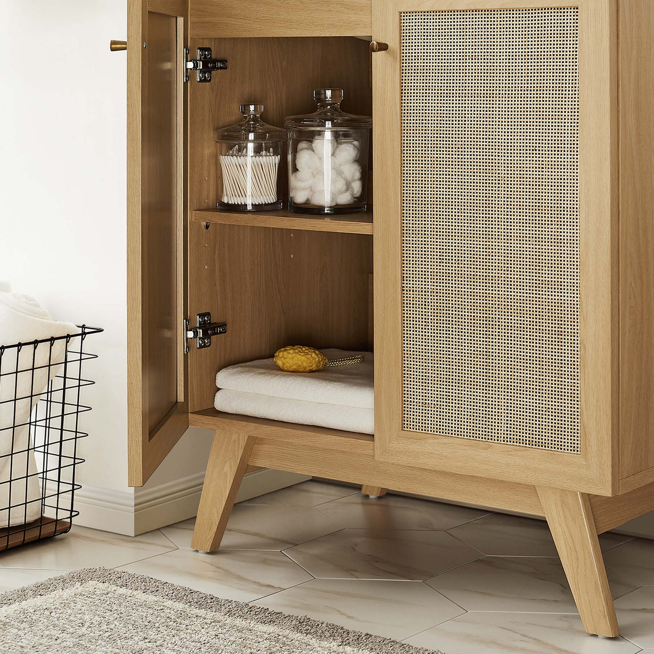 Marra Vanity Unit, Medium, Oak & White
