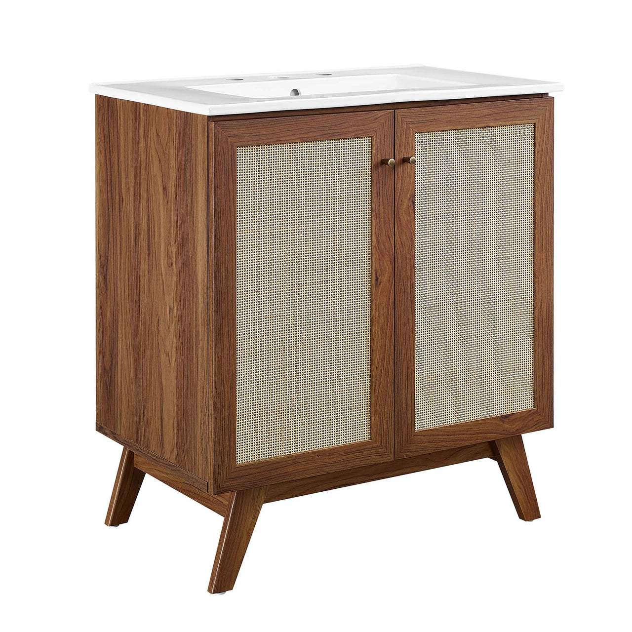 Marra Vanity Unit, Medium, Walnut & White